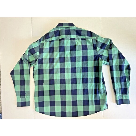 UNTUCKit Men's Large Long Sleeve Button Up Shirt LOT OF 2 Blue Green Plaid - Picture 7 of 9